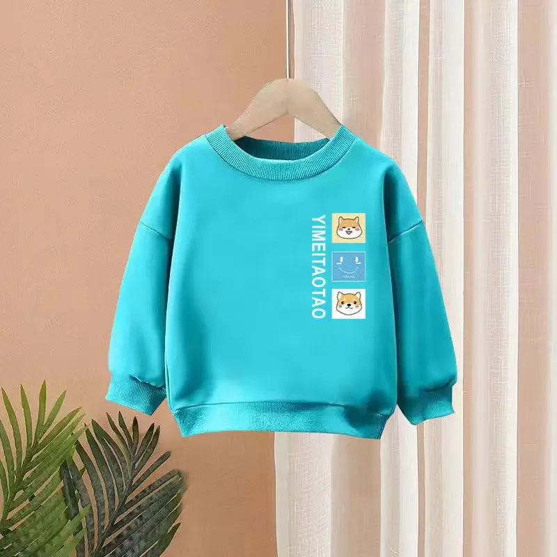 Autumn Kid Boy Clothes Set Children Girls Cartoon Printed Sweatshirts Pullover Top And Pants Suit Baby Top Bottom Tracksuits