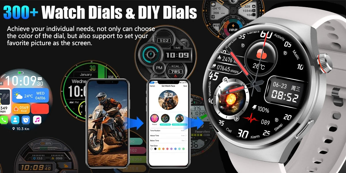 2025 New Smart Watch 6 Pro AMOLED 1.46 inch NFC Heart Rate Monitoring IP68 Bluetooth call Smartwatch Suitable For Android IOS
