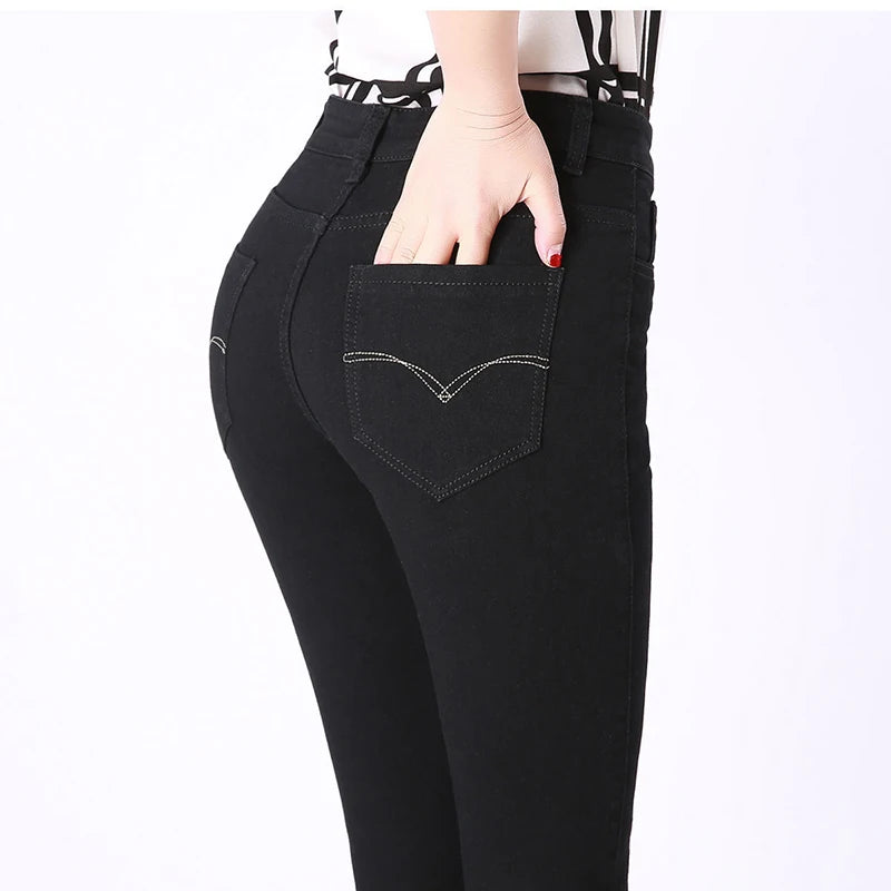 Oversize 36 Spring Summer Mom Jeans Vintage High Waist Women Denim Pants