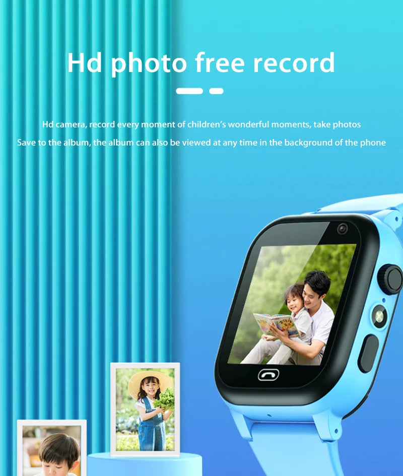Lenovo Smart Watch Kids 4G Sim Card 2G Internet SOS Tracker Call Phone Voice Chat Photo Children Smartwatch Camera Boy Girl Gift
