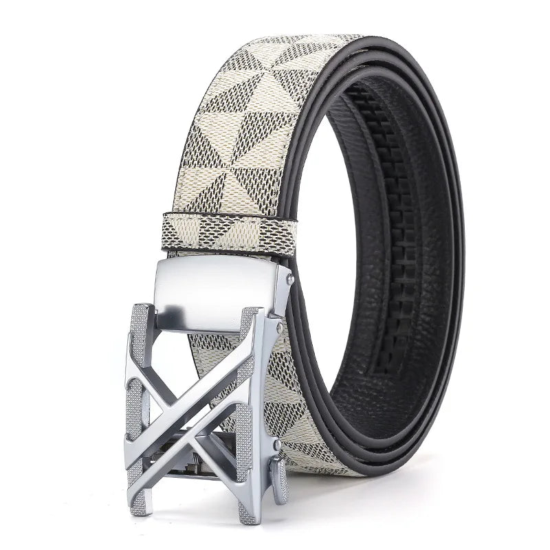 Cowhide and leather men's belt, fashionable casual luxury brand jeans belt, multifunctional design men's belt