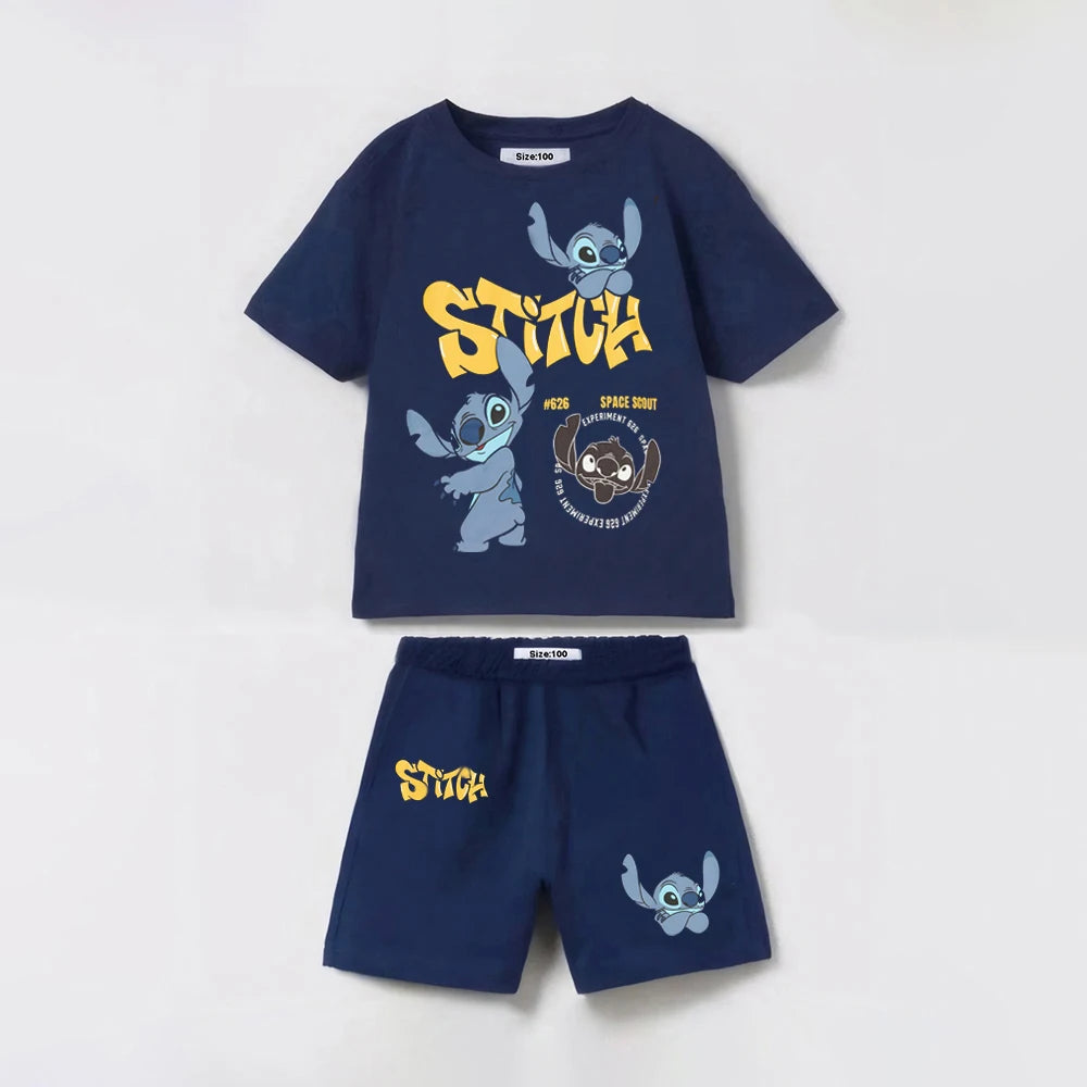 Fashion Boys Casual Sports Clothes Sets Summer Short Sleeve Cartoon Kids Boys Outfits Mickey Toddler Boy Tshirt + Shorts