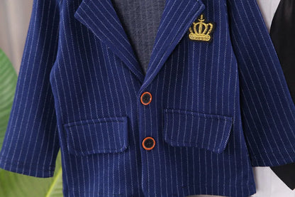 New Spring Autumn Baby Boys Clothes Children Coat Shirt Pants 3Pcs/Sets Toddler Gentleman Suit Infant Outfits Kids Tracksuits