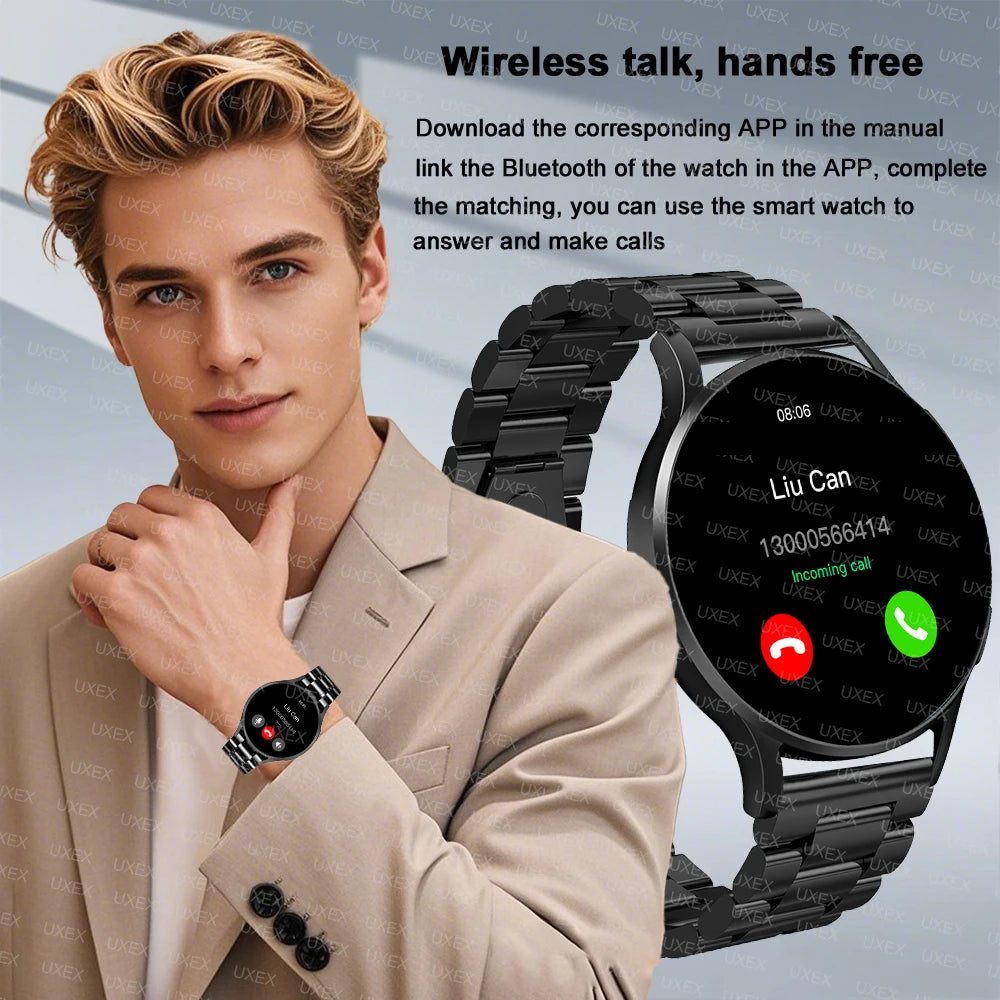 For Classic Smartwatch App Control Men Sports Health Tracking Notification Reminder Bluetooth Call Alarm Clock Smart Watch 2025
