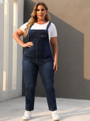 Jumpsuits Women   High waist plus size Casual Straight Ladies  Female Denim