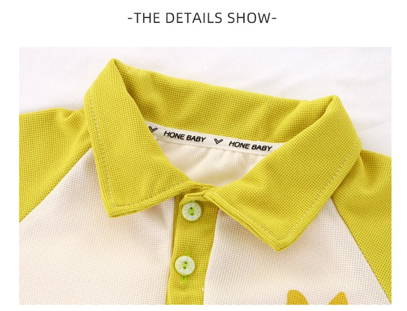 Children Clothing  Kids Clothes Quick Drying Polo Shirt Sets Boys T-shirt Shorts Summer Cotton Short Sleeve Fashion Suit2PCS
