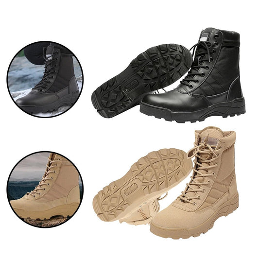 Desert Combat Boots Lace Up Army Combat Boots Breathable Winter Tactical Military Boots High-top Outdoor Hiking Boots for Men