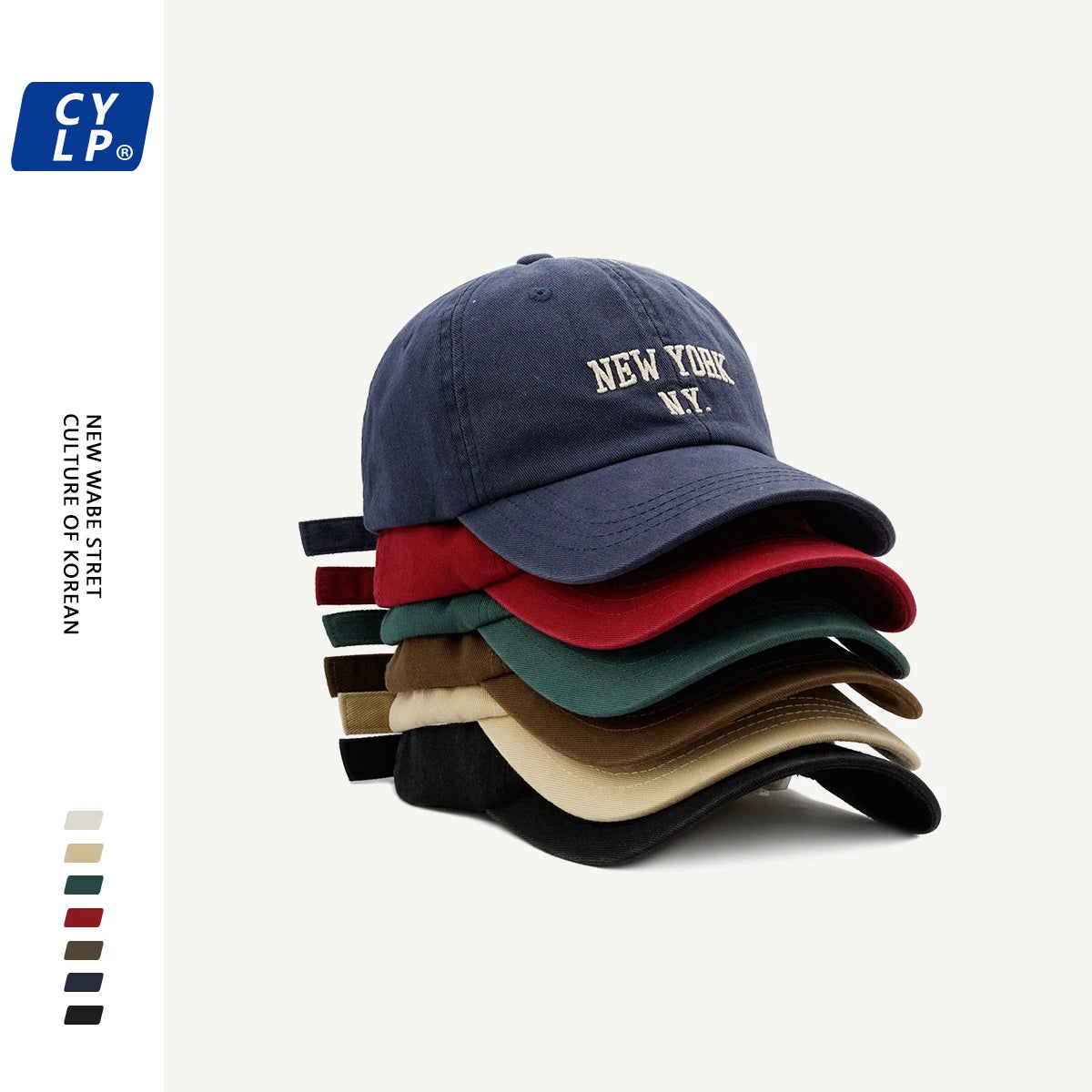Retro Nostalgia Embroidered Baseball Caps Spring Autumn Women Men Leisure Peaked