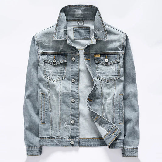 Men's Denim Jackets Vintage Classic Style Motor & bicyle Winter Jacket