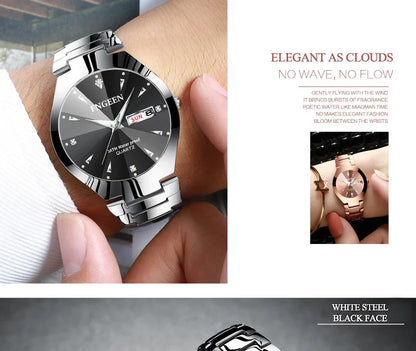 2023 FNGEEN 5808 Relogio Feminino Couple Watch Men Quartz watch for Lovers Luxury Womens wristwatch Stainless Steel Waterproof