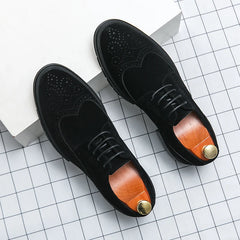 Men Dress Leather Shoes Fashion Office Derby Shoes Classic