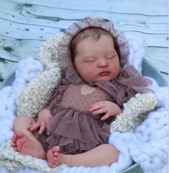 NPK Clearance Ready To Ship 20inch Reborn Doll Kit Laura Unfinished DIY Doll Parts with cloth Body  Fresh Color