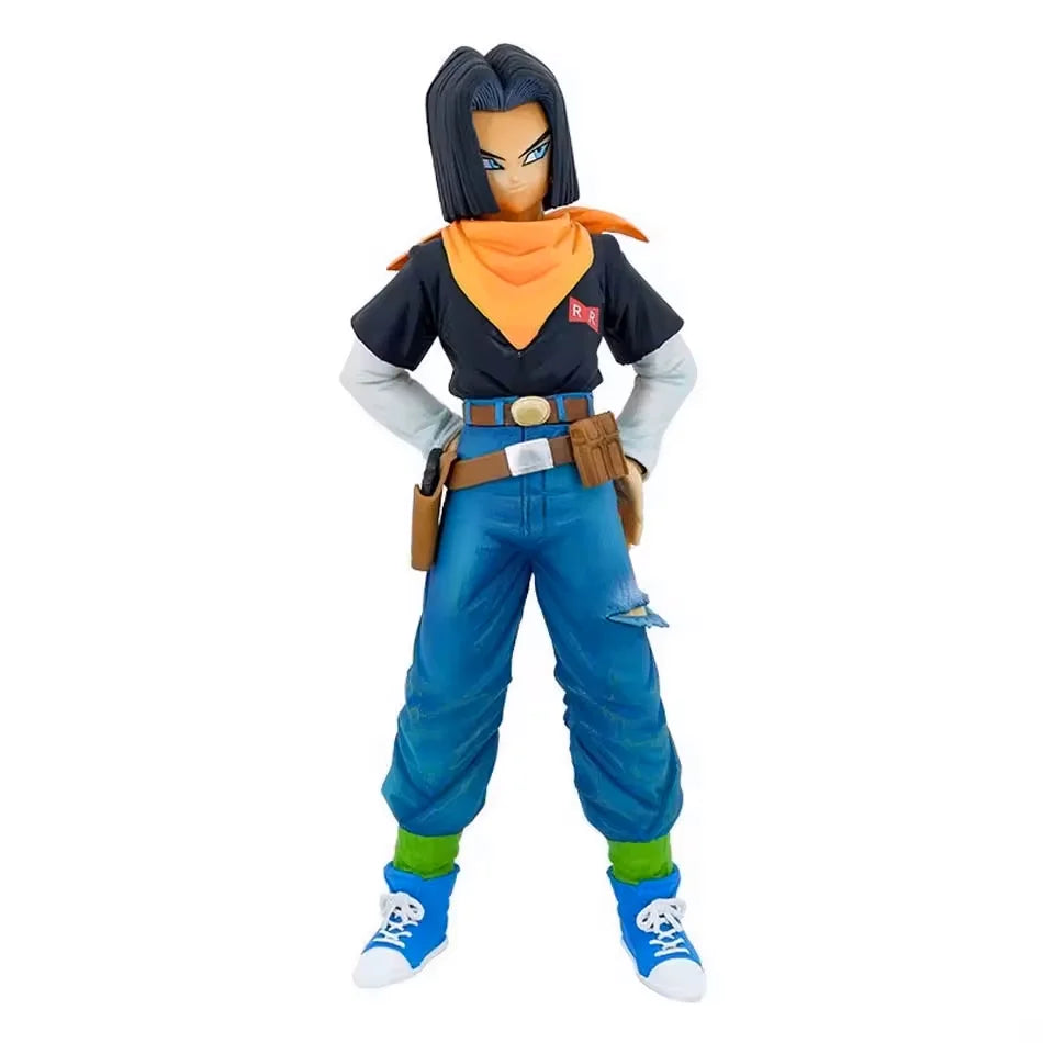 27CM Anime Dragon Ball Z Android 17 18 Figure Android 18 PVC Action Figures Collection Model Toys for Children Christmas Gifts