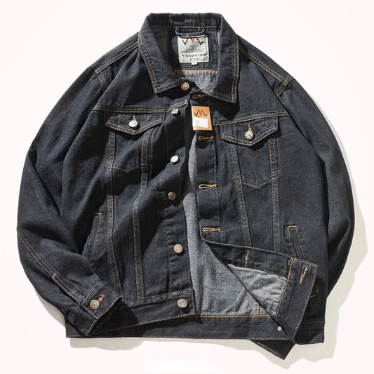 Autumn and winter new primary color casual denim men's classic denim jacket