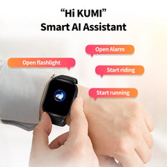 KUMI KU7 Meta 2.01″ High-definition Screen Smart Watch Bluetooth Call Heart Rate Measurement Oximetry Offline Intelligent Voice