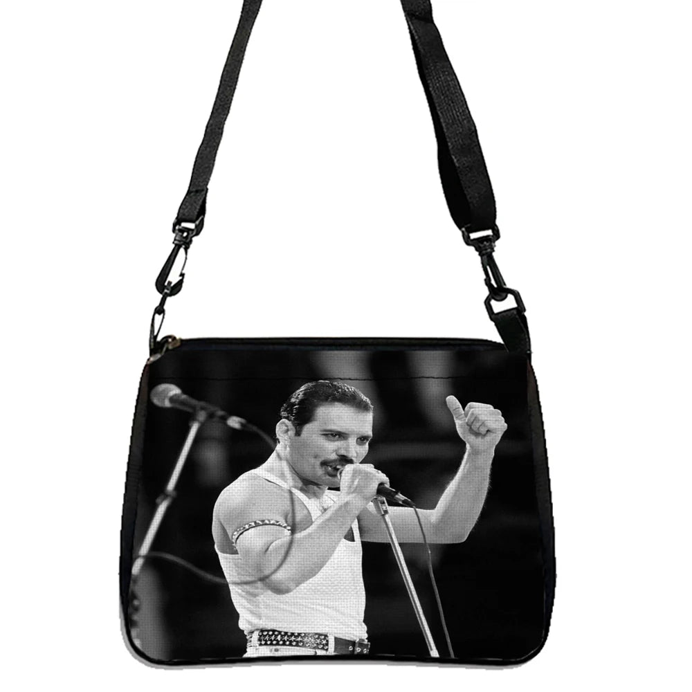 Freddie Mercury Printed bag, Lightweight Shoulder Bag, Portable Work Handbag