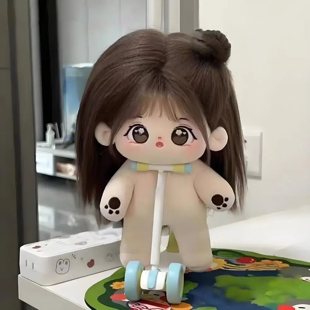 20cm Kawaii Big Eyes No Attribute Plush Cotton Doll Idol Stuffed Super Star Figure Dolls Can Change Clothes Gift for Girls Kids