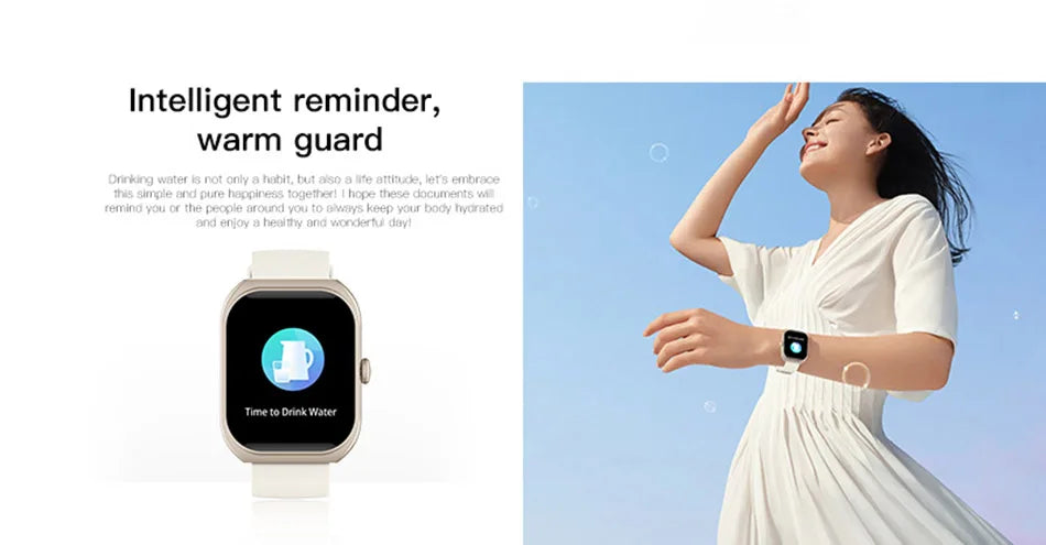 2025 New  Smart Watch Women Heart Rate Health Monitoring Voice Assistant BT Calling IP68 Waterproof Sports Smartwatch Men