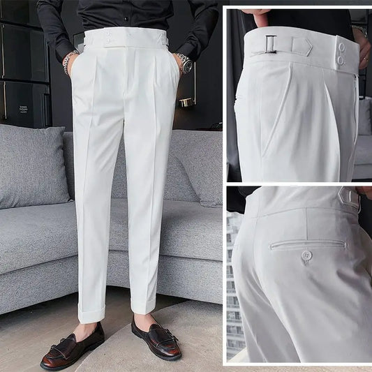 High Quality Trousers Men Formal Pants Slim Fit Business Casual Suit Pants