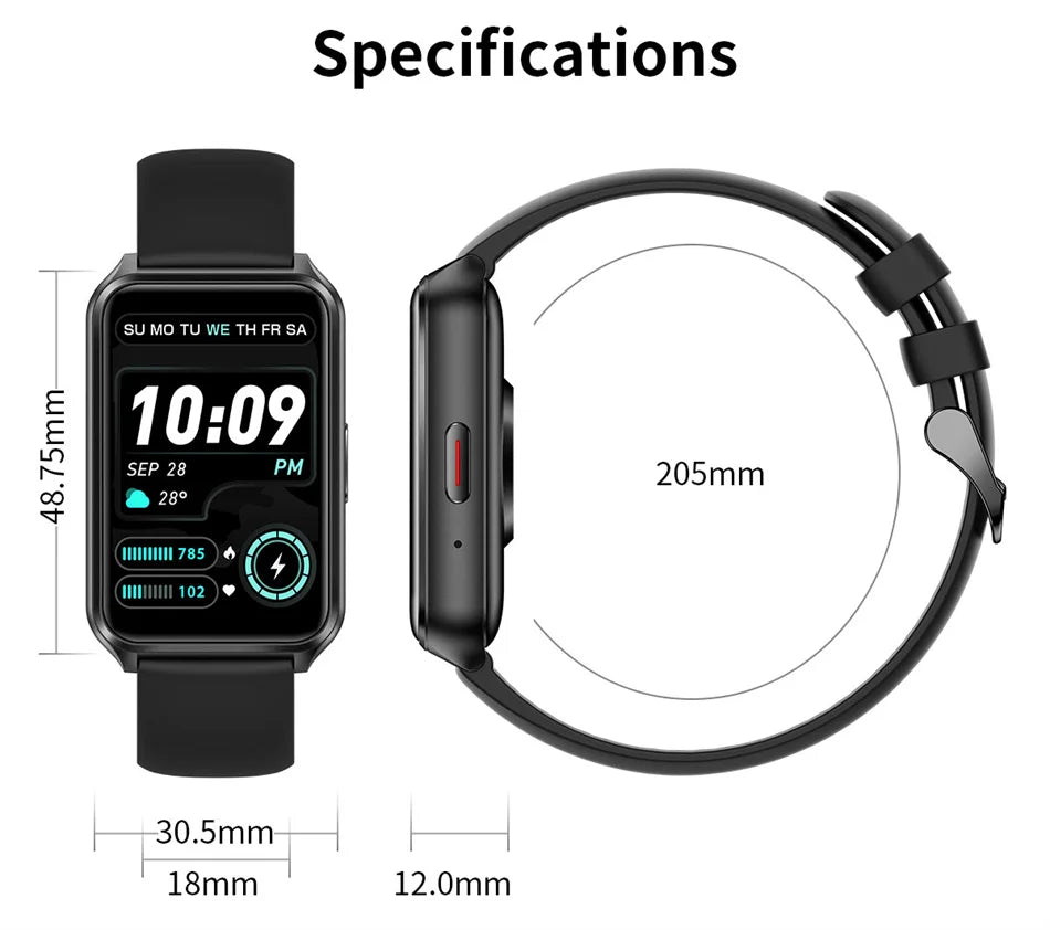 HD Bluetooth Call Smart Watch Men's Bracelet Fashion Women Smart Watch Android IOS