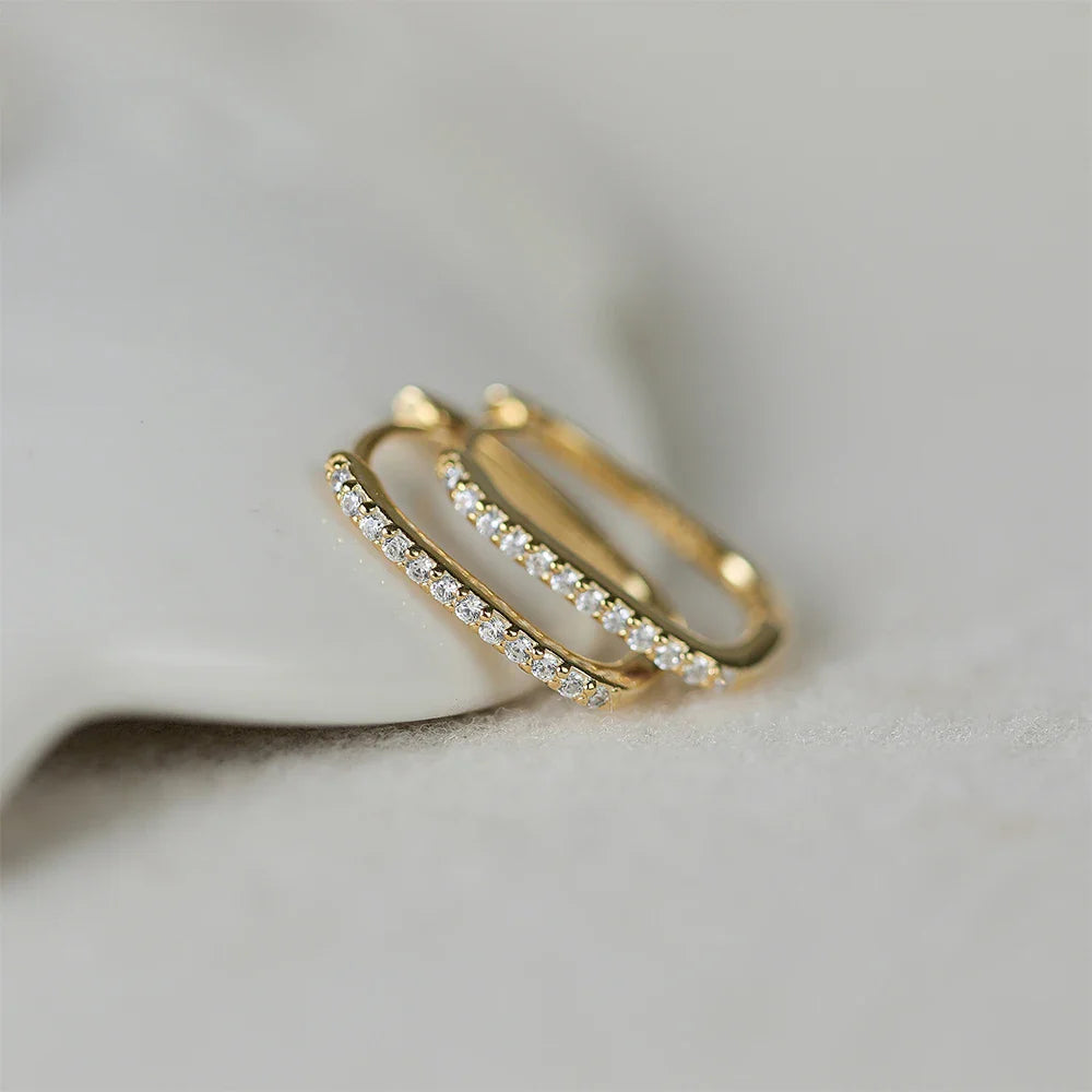 ROXI 925 Sterling Silver Ear Buckle Snake Twisted Round Circle Microinlaid Zirconia Hoop Earrings For Women Pendientes Aro Rojos