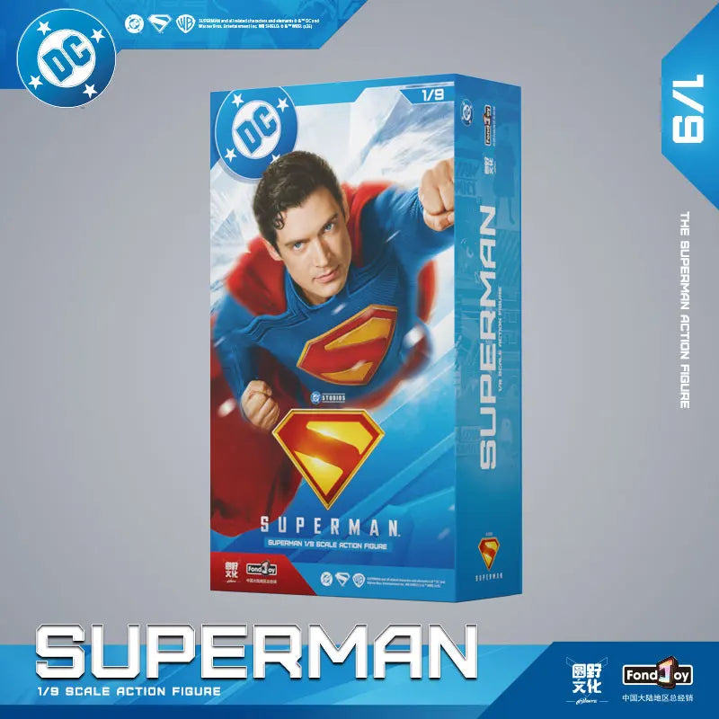 2025 Fondjoy Battle Damaged Superman Action Figure David Corenswet 1/9 New Superman Figure Pvc Joint Movable Kid Toy Boy Gift