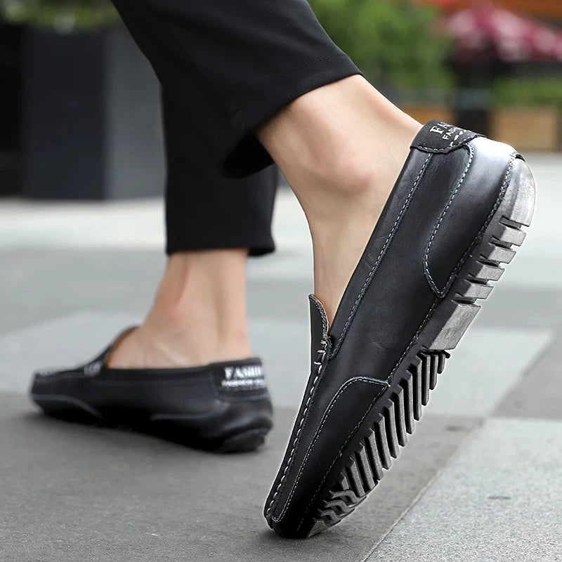 Leather Men Shoes Luxury Trendy 2020 Casual Slip on Formal Loafers Men Moccasins Italian Black Male Driving Shoes Sneakers