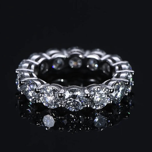 5mm 3mm Moissanite Full Eternity Ring for Women Men Real Silver 925 Sterling Wedding Engagement Band Fine Jewelry & Certificate