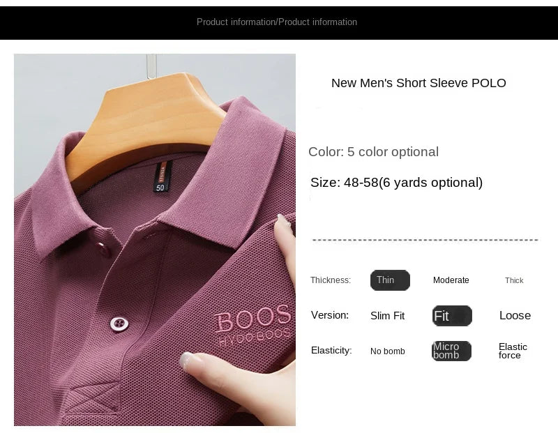 2025 Summer New Brand Embroidered Men's 100% Cotton Short Sleeve Polo Shirt Casual Breathable Top Tshirt Hot Selling
