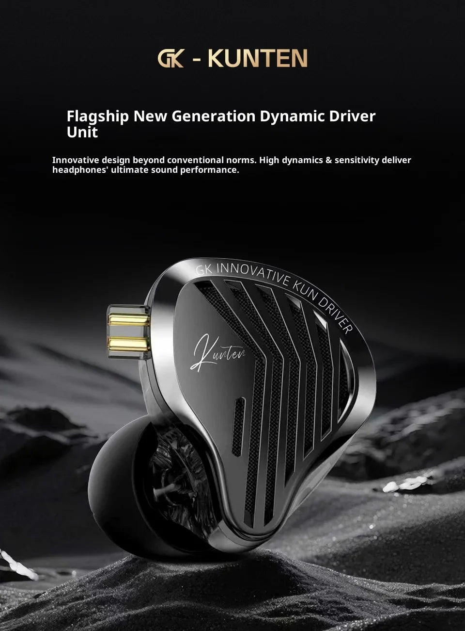 Kz Gk Kunten Dynamic Drive Headphones Hifi 2pin Heavy Bass Earbuds Metal Headphones Detachable Sports Gamer Headphones Custom