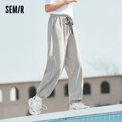 Semir Casual Pants Women Embroidered Loose Jogging Pants All-Match