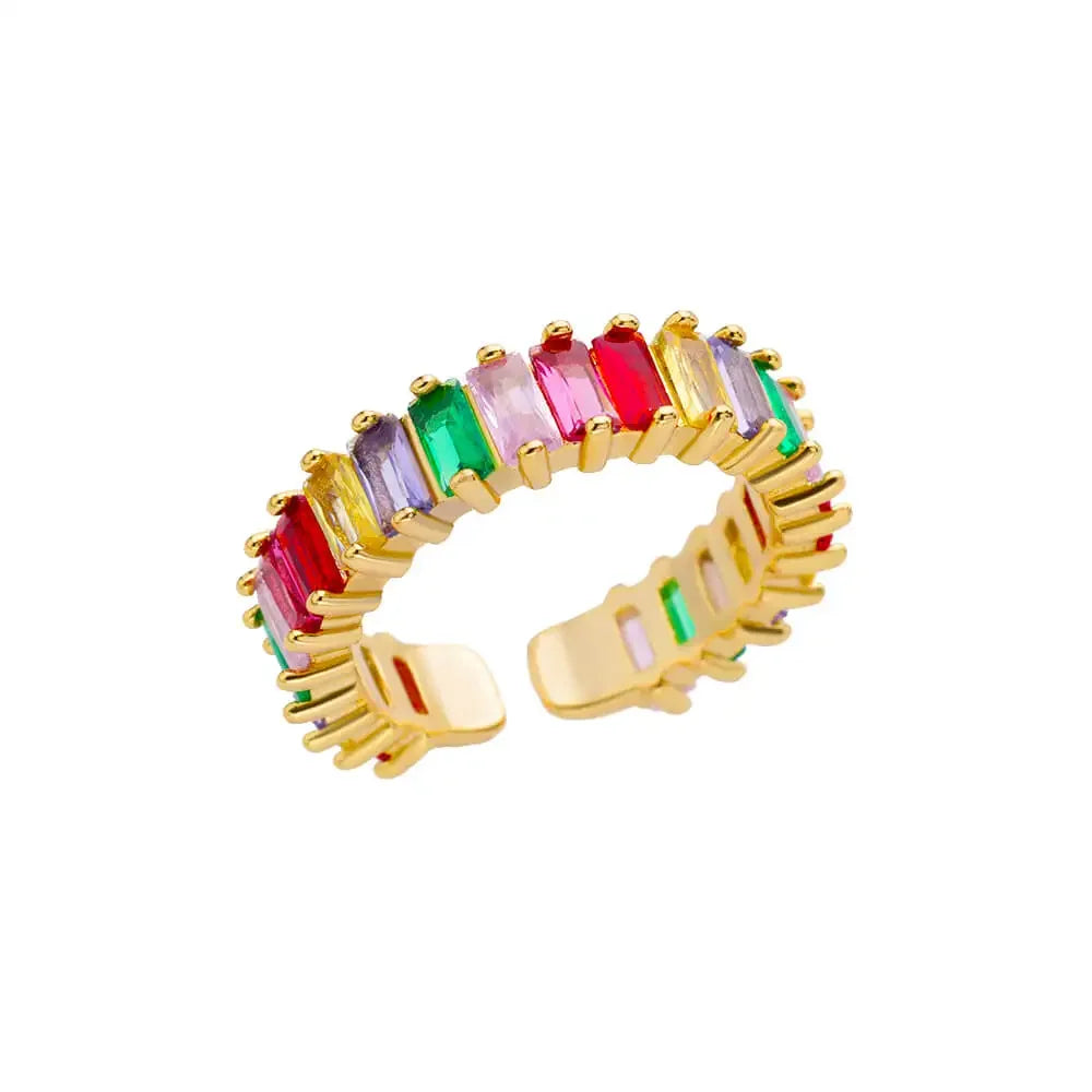 Wedding Rings For Women Gold Color Open Finger Ring Party Jewelry
