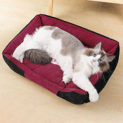 Pet Dog Bed Soft Plush Kennel Warm Sofa Mats Cat Sleep Cushion Dogs Basket