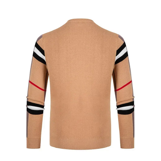 Men's Sweater Knitted Pullover 2024 Autumn/Winter Soft Warm Striped Men Clothing