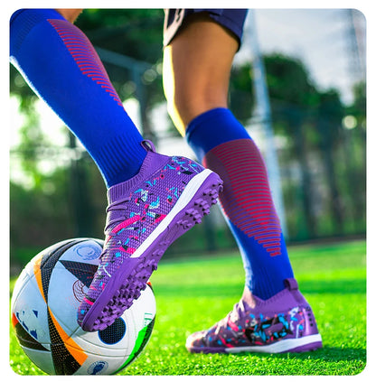 Mens Football Field Boots Ultralight Turf Indoor Society Training Soccer Shoes Cleats