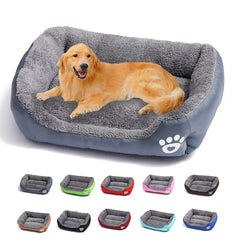 Large Pet Cat Dog Bed Square Plush Kennel Summer Washable Cat Mat Waterproof