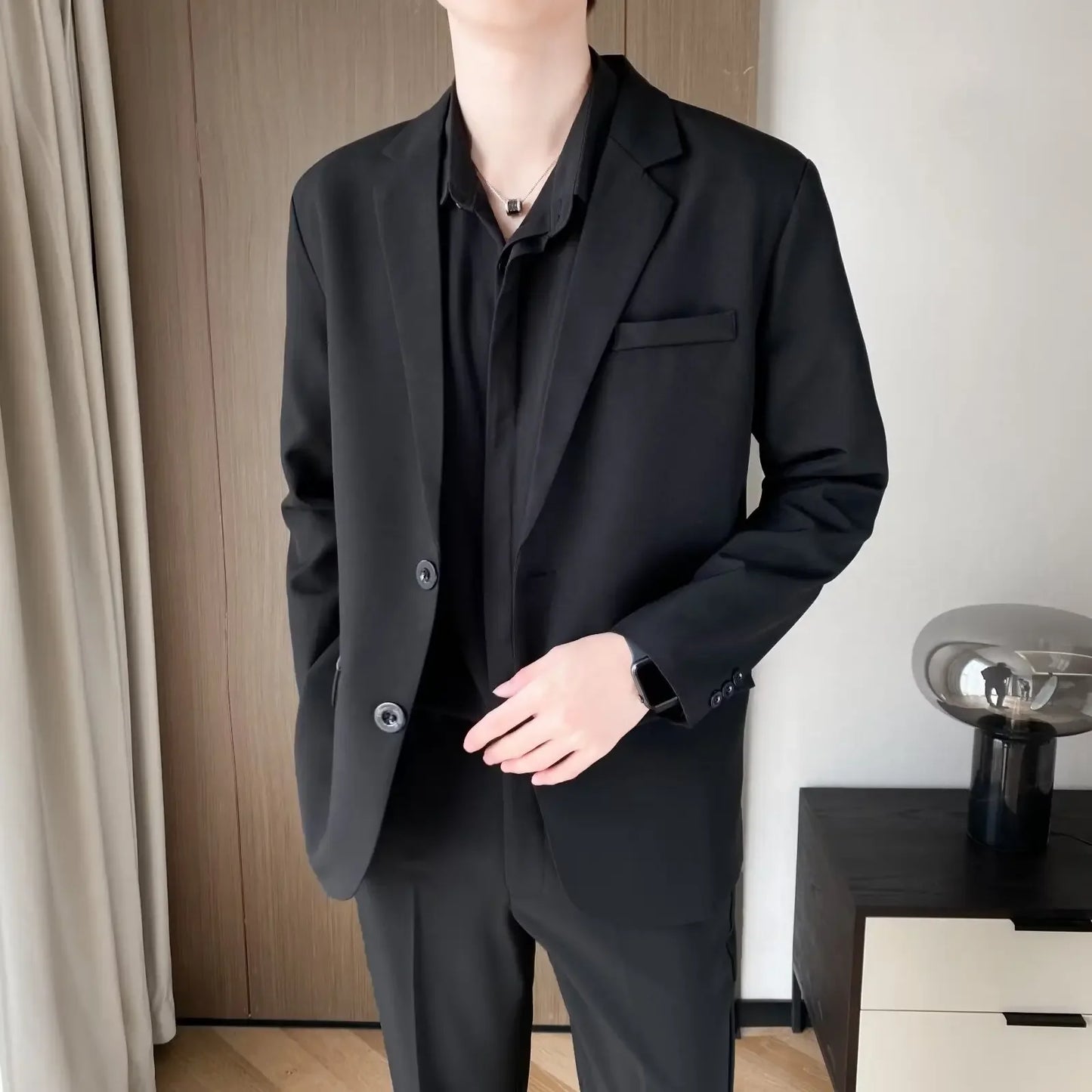 Mens Beach Wedding attire: Casual Western-style Suit Men's Formal Korean Version