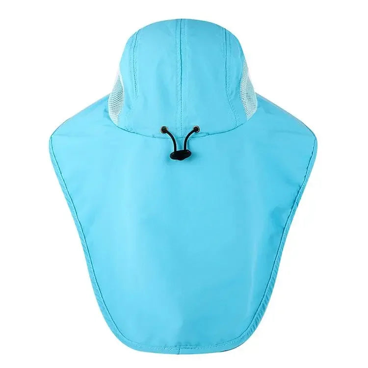 Wide Brim Sun Hat with Neck Flap for men women Adjustable Outdoor