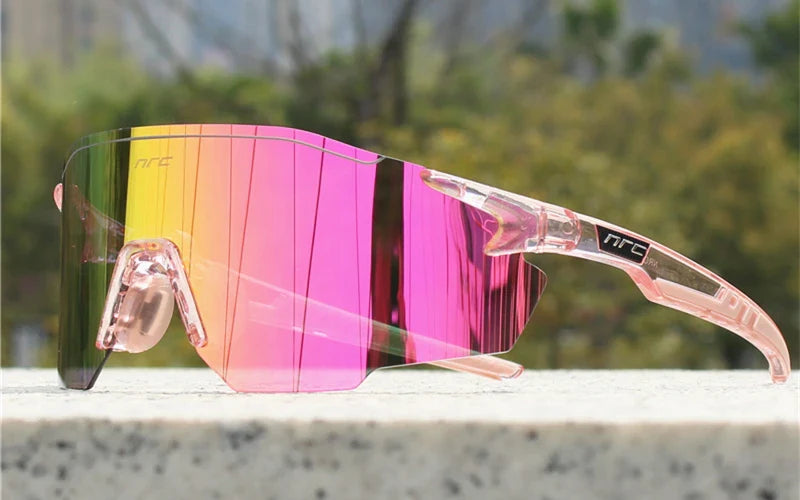 NRC Cycling Sunglasses 1lens UV400 TR90 Sports Bicycle Glasses MTB Mountain Bike Fishing Hiking Riding Eyewear for Men Women