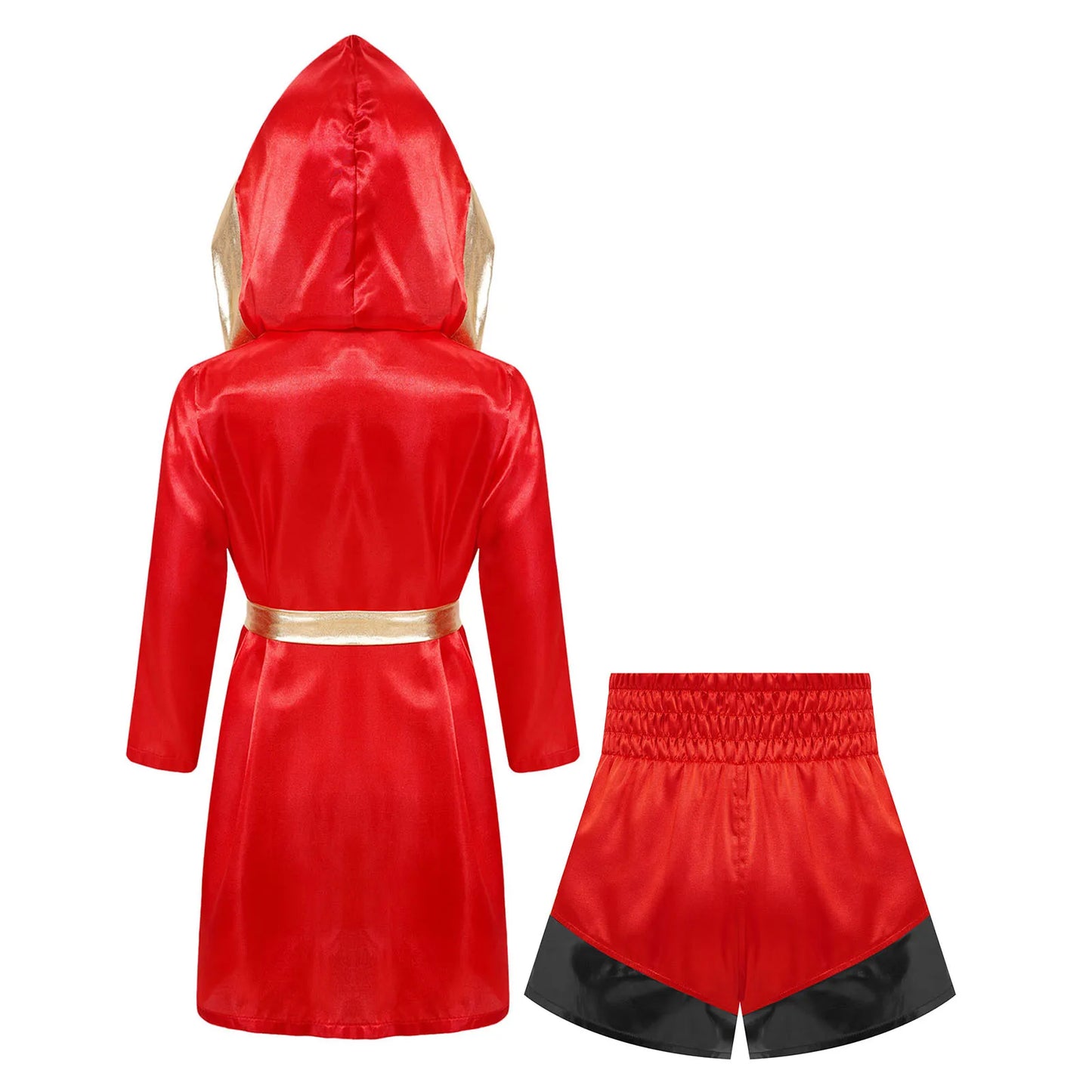 Muay Thai Outfit for Boys Girls Children Clothes Sets Boxing Outfit Satin Fighting Training Cosutmes Kids Boxer Robes suits