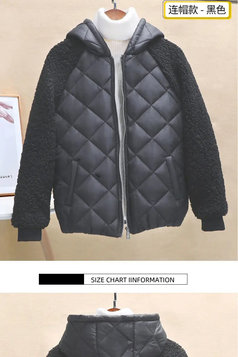 Down Cotton Jacket Female Short Coat Autumn Winter Women's Hooded Loose
