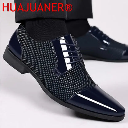Men Leather Shoes Formal Shoes Pointed Toe Casual Business Men Shoes Spring Autumn Breathable Wear-resistant Mens British Style