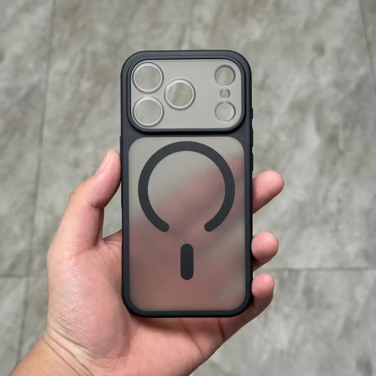 For IPhone 13 14 15 16Pro Max Convert To 17 Pro Max Case Support MagSafe Wireless Charging Frosted Magnetic Softshell Back Cover