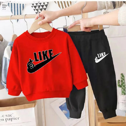 Autumn Kid Boy Clothes Set Children Girls Letter Printed Sweatshirt Top And Pants Bottom 2PCS Suit Baby Long Sleeve Tracksuits