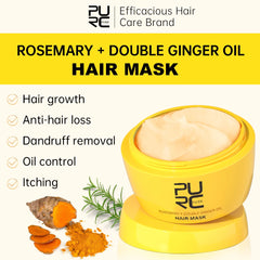 Ginger Hair Mask Rosemary Oil Hair Loss Treatment Smoothing Soft Repair Damaged Hair Care Products