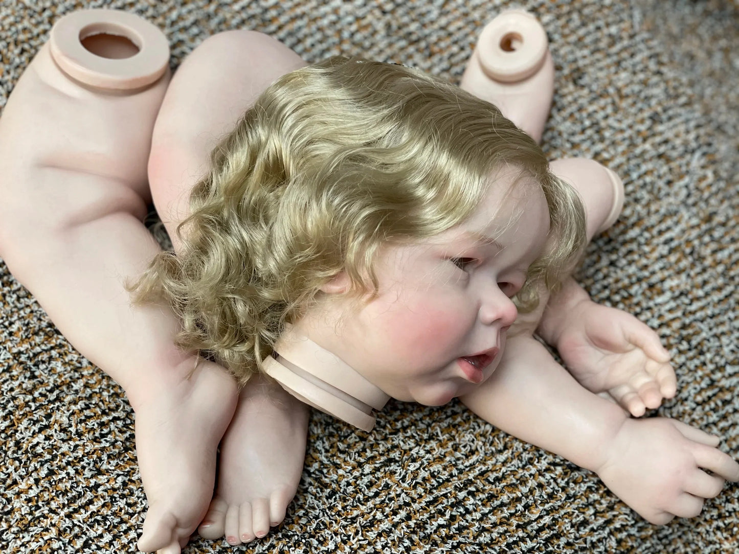 50CM/70CM Liam Bebe Reborn Doll Kits Handmade Painted/Unpainted Realistic Cute Newborn Doll Parts With Teeth Kit Bebé Reborn