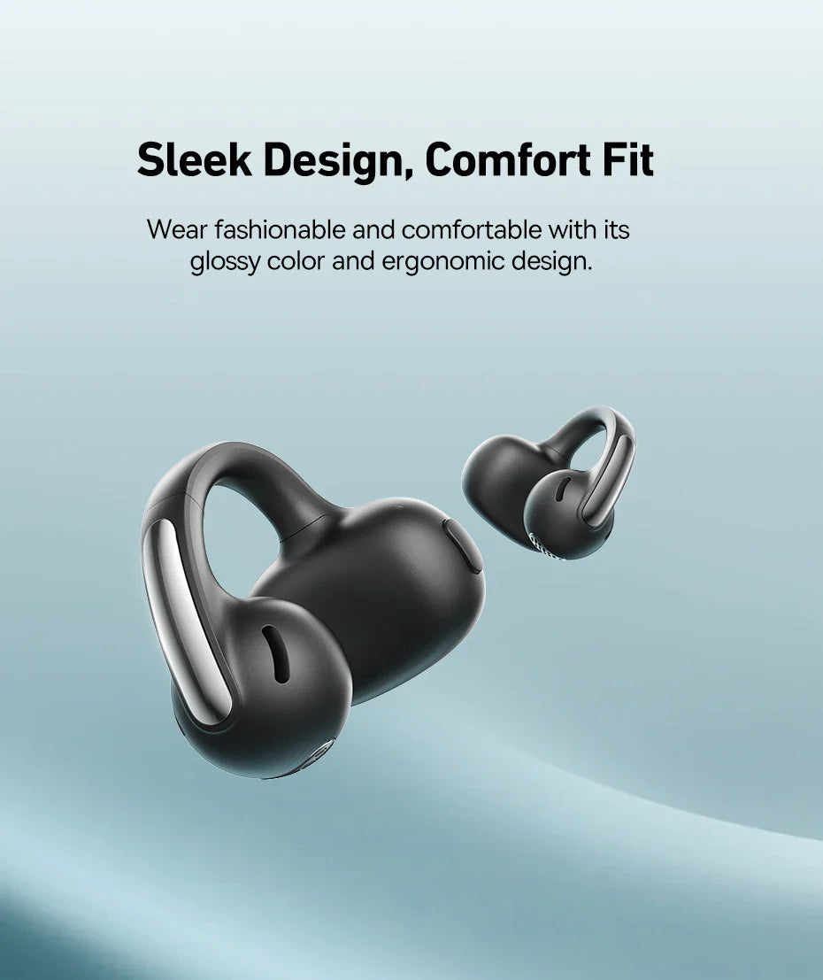 Baseus Bowie MC1 Ear Clip Wireless Earphones Bluetooth 5.4 Open-Ear Headphones Clip-On Sports Earbuds  IP57 Waterproof AI-Bass