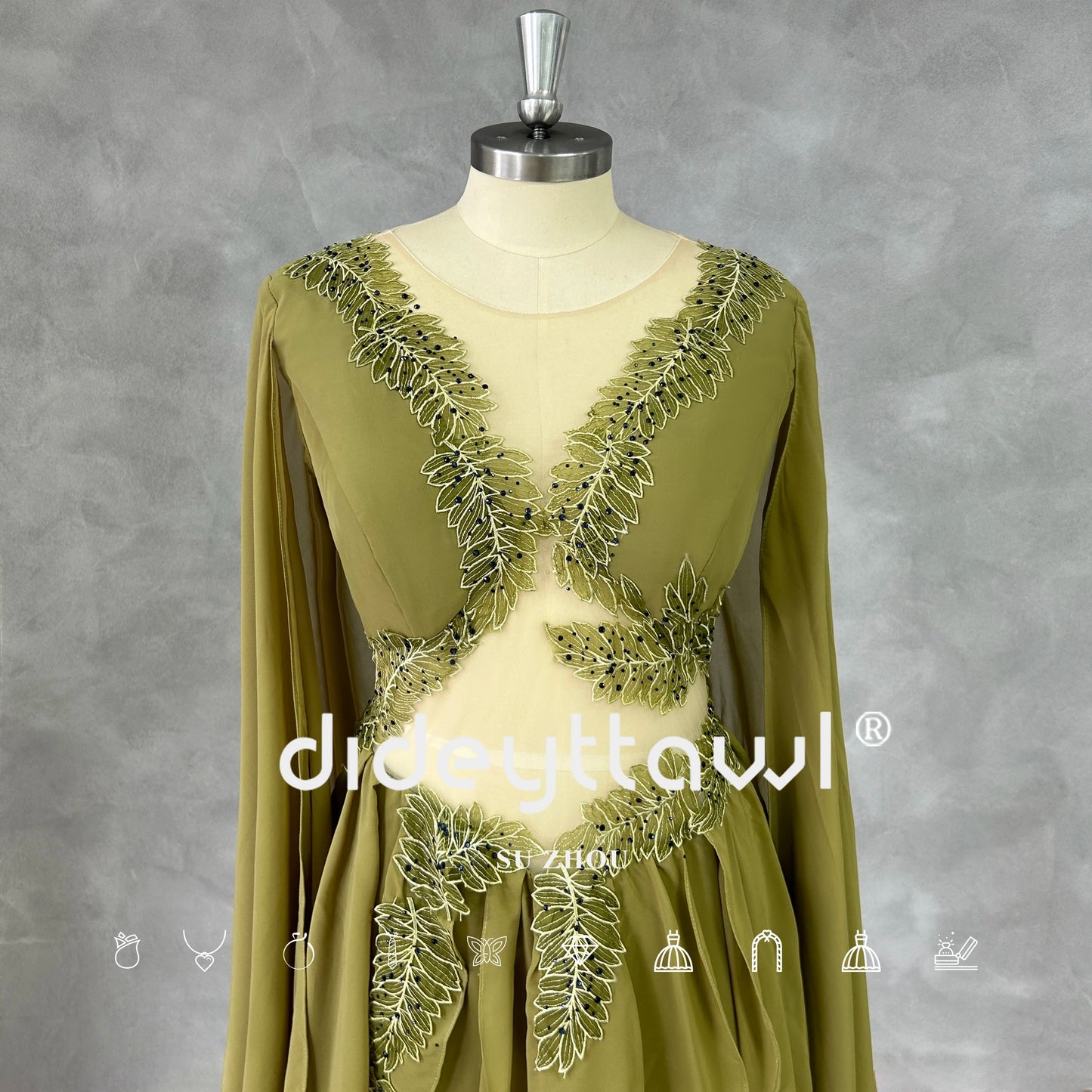 Homecoming Dresses: V-Neck Cut Out Long Sleeves Prom Dress A Line Tiered