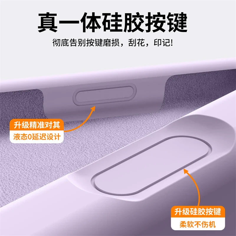 Magnetic Case For iPhone 17 Pro Max 17 Ari MagSafe Liquid Silicone Comfortable Feel Built in Flocking Protect Cover