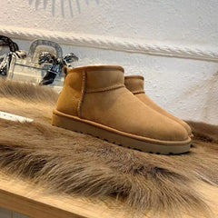 Snow Boots Fur One Winter 2023 Plus Velvet Platform Anti-slip Booties For Men